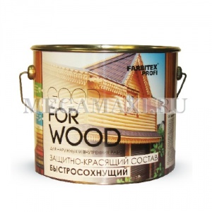 Состав защитно-красящий для древесины быстросохнущий Белый (0.9 л)  FARBITEX ПРОФИ GOOD FOR WOOD