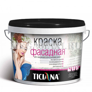Краска водно-дисперсионная база "А" фасадная (4.5 л) TICIANA Краска водно-дисперсионная база "А" фасадная (4.5 л) TICIANA