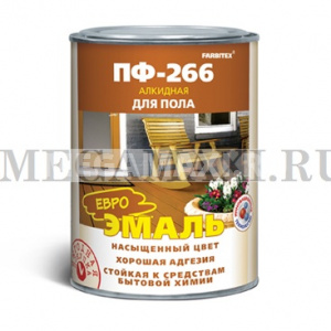 Эмаль алкидная ПФ-266 красно-коричневый (0.9 кг) FARBITEX Эмаль алкидная ПФ-266 красно-коричневый (0.9 кг) FARBITEX