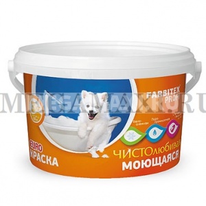 Краска акриловая моющаяся Farbitex PROFI 3 кг.