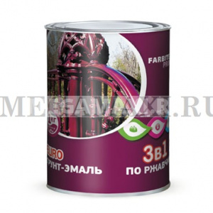 Грунт-эмаль по ржавчине голубой (0.9 кг) FARBITEX ПРОФИ