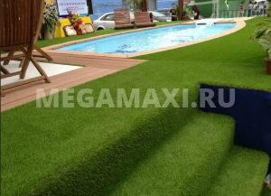 Искусственная Трава Декор -35мм-Зеленая c зеленым подшерстком(2м и 4м)